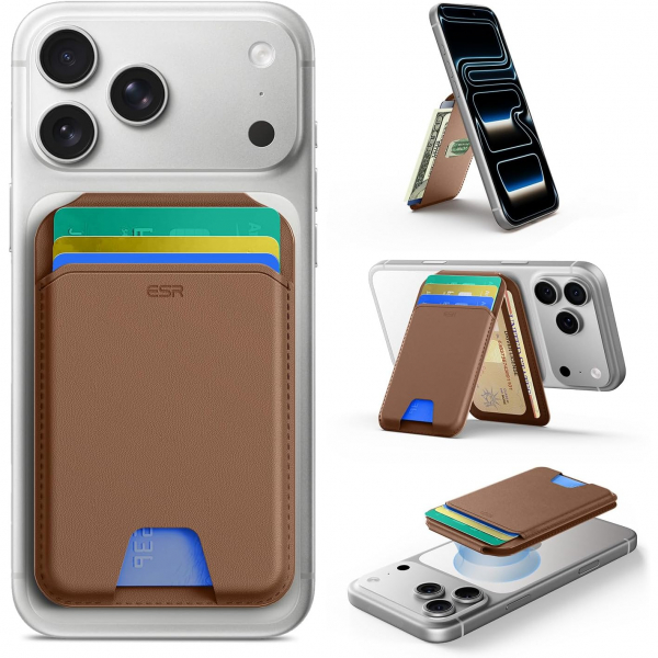 ESR iPhone 17 Manyetik Czdan Stand-Brown