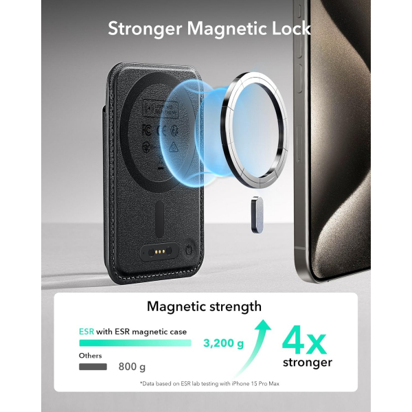 ESR iPhone 17 MagSafe Czdan Stand-Black