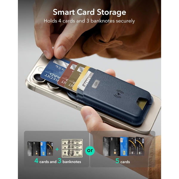 ESR iPhone 17 MagSafe Czdan Stand-Dark Blue