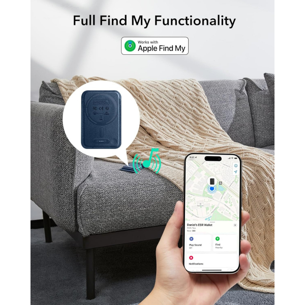 ESR iPhone 17 MagSafe Czdan Stand-Dark Blue