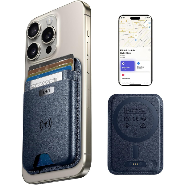 ESR iPhone 17 MagSafe Czdan Stand-Dark Blue