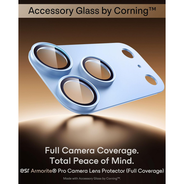 ESR iPhone 18 Pro Kamera Lens Koruyucu-Light Blue