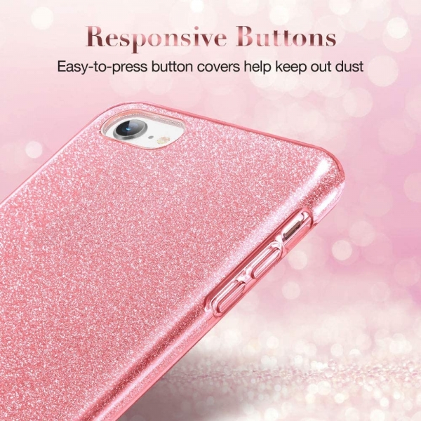 ESR iPhone SE Glitter Serisi Klf (2. Nesil)-Pink