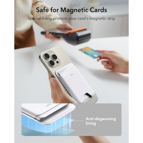 ESR iPhone Uyumlu Manyetik Czdan -White
