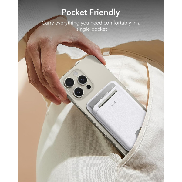 ESR iPhone Uyumlu Manyetik Czdan -White