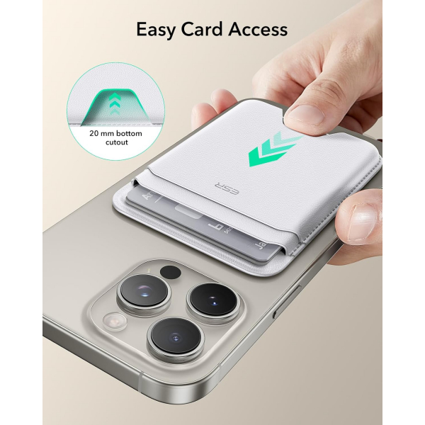 ESR iPhone Uyumlu Manyetik Czdan -White