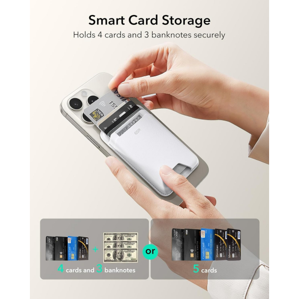 ESR iPhone Uyumlu Manyetik Czdan -White