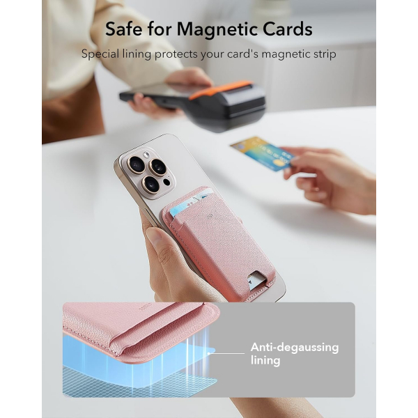 ESR iPhone Uyumlu Manyetik Czdan -Pink