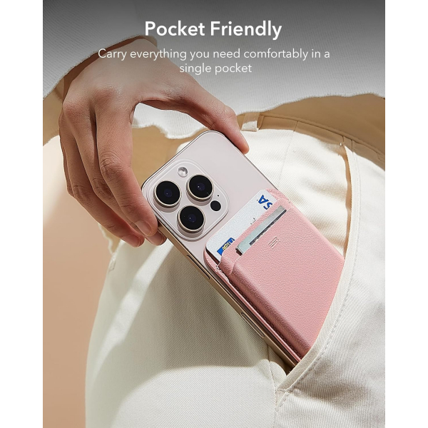 ESR iPhone Uyumlu Manyetik Czdan -Pink