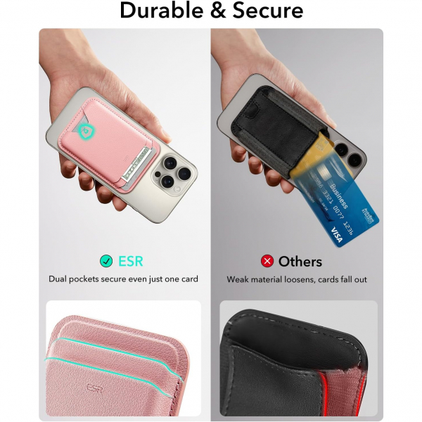 ESR iPhone Uyumlu Manyetik Czdan -Pink