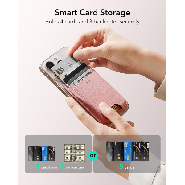ESR iPhone Uyumlu Manyetik Czdan -Pink