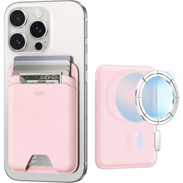 ESR iPhone Uyumlu Manyetik Czdan -Light Pink