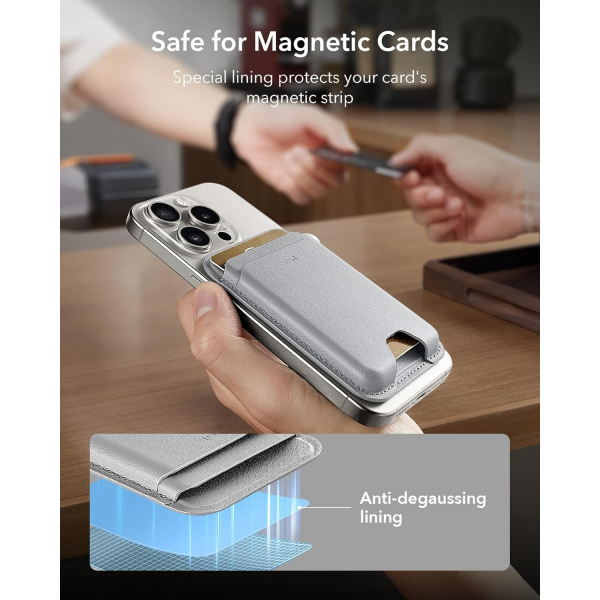 ESR iPhone Uyumlu Manyetik Czdan -Grey