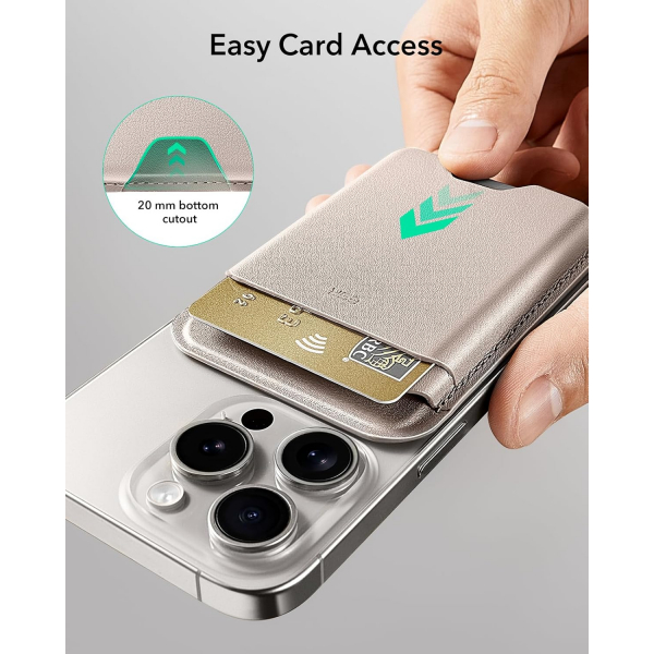 ESR iPhone Uyumlu Manyetik Czdan -Desert Titanium