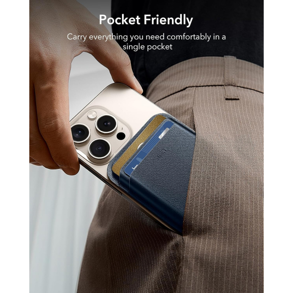 ESR iPhone Uyumlu Manyetik Czdan -Dark Blue