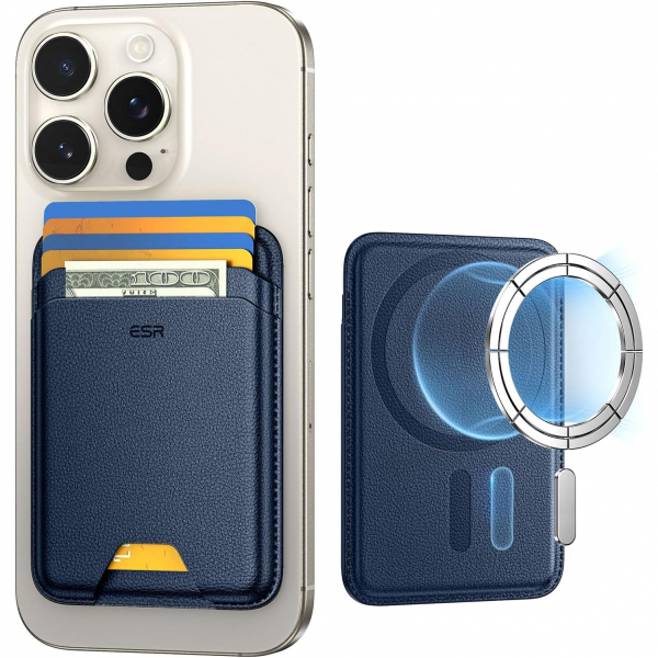 ESR iPhone Uyumlu Manyetik Czdan -Dark Blue