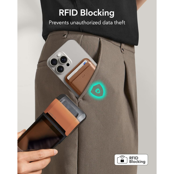 ESR iPhone Uyumlu Manyetik Czdan -Brown