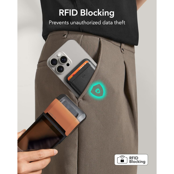 ESR iPhone Uyumlu Manyetik Czdan -Black