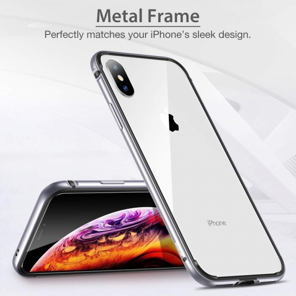 ESR iPhone XS Max Metal Bumper Klf-Silver