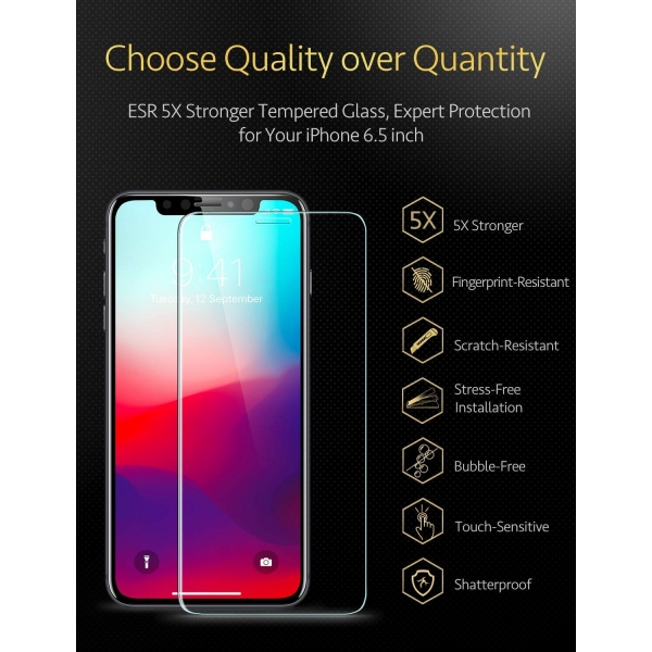 ESR iPhone XS Max Temperli Cam Ekran Koruyucu (2 Adet)