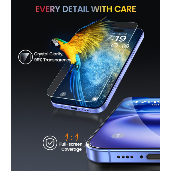EZ-GLAZ iPhone 16 Plus Privacy Ekran Koruyucu