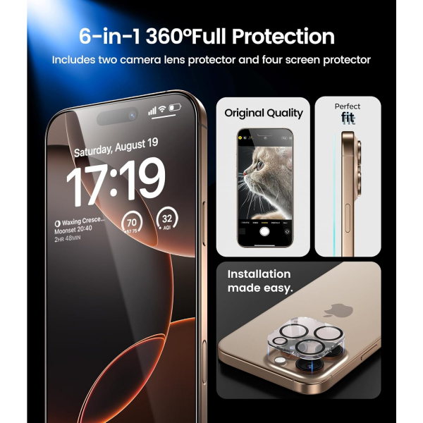 EZ-GLAZ iPhone 16 Pro Max Privacy Ekran Koruyucu
