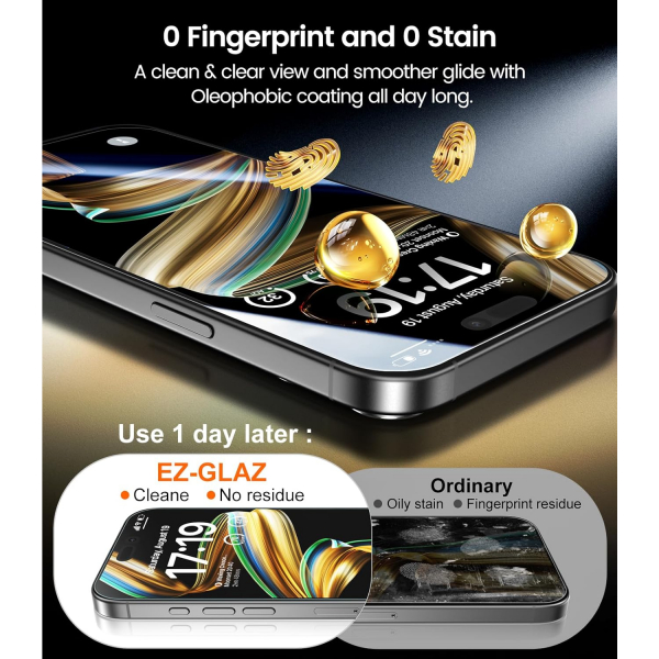 EZ-GLAZ iPhone 16 Pro Privacy Ekran Koruyucu