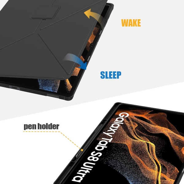 E NET-CASE Galaxy Tab S8 Ultra K�l�f (14.6 in�)-Black