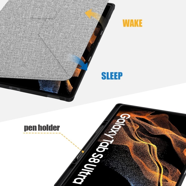 E NET-CASE Galaxy Tab S8 Ultra K�l�f (14.6 in�)-Grey