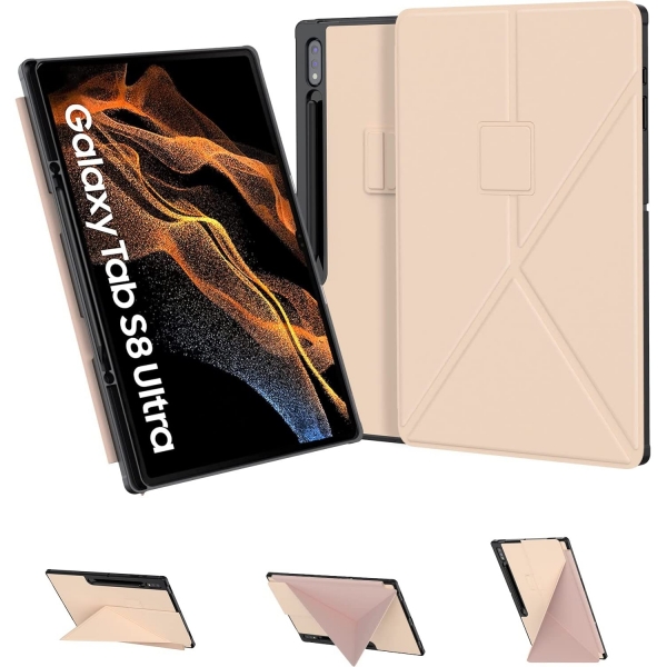 E NET-CASE Galaxy Tab S8 Ultra Klf (14.6 in)-Pink
