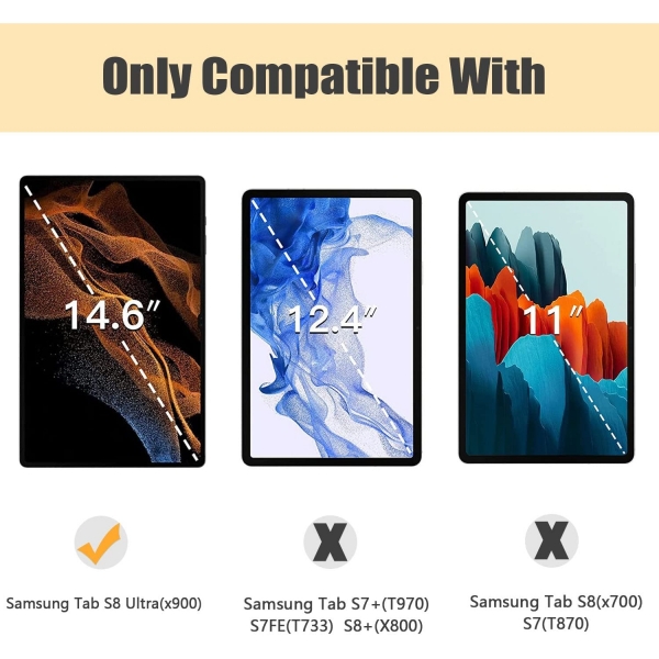 E NET-CASE Galaxy Tab S8 Ultra Klf (14.6 in)-Pink