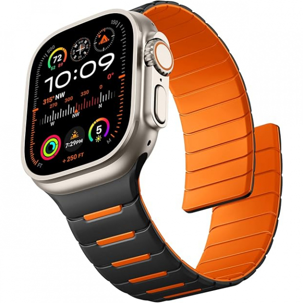 Easuny Apple Watch Ultra 1/2.Nesil Kay-Black Orange