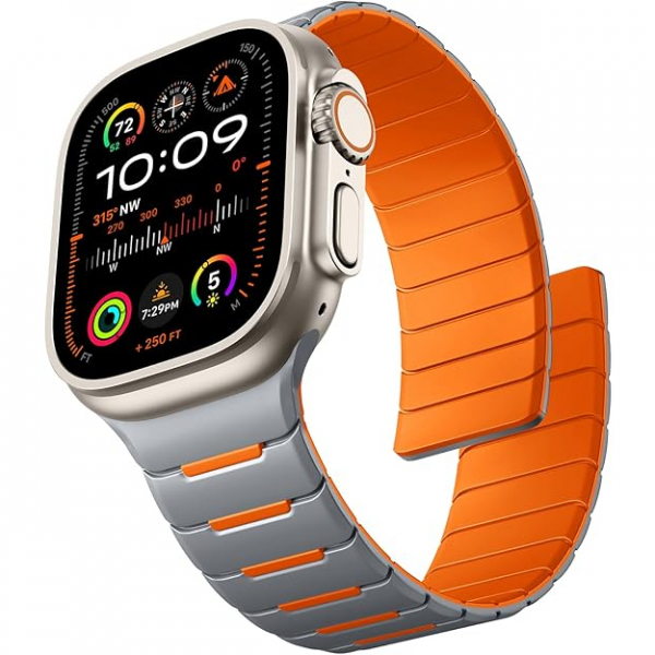 Easuny Apple Watch Ultra 1/2.Nesil Kay-Gray Orange 