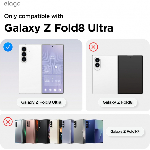 Elago Galaxy Z Fold 8 �nce Sert Polikarbon K�l�f
