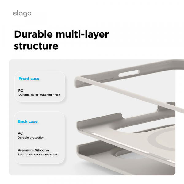 Elago iPhone Duo MagSafe Uyumlu Silikon K�l�f-Black