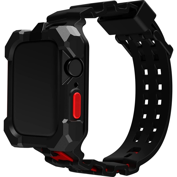 Element Case Special Ops Serisi Apple Watch 8 Kay (45mm)-Black Red