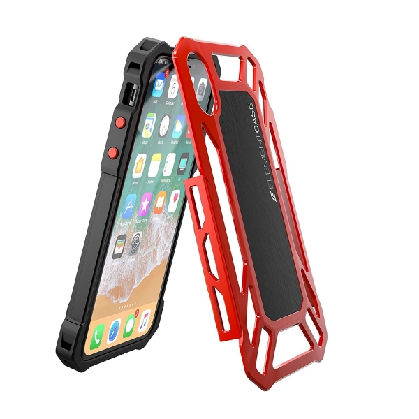 Element Case iPhone XS / X Roll Cage Klf (MIL-STD-810G)-Red