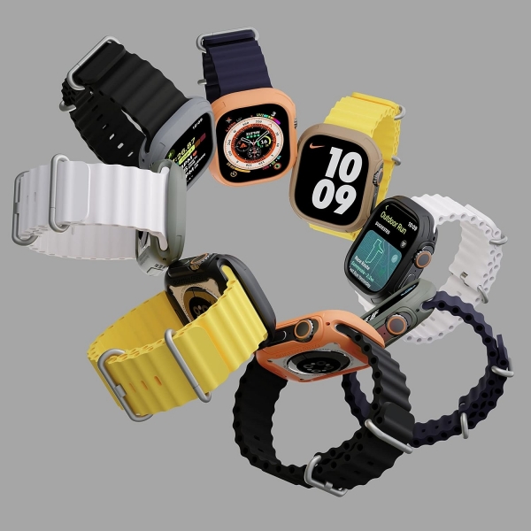 Elkson Quattro Max Apple Watch Ultra 2.Nesil Ekran Koruyucu (49mm)-Orange