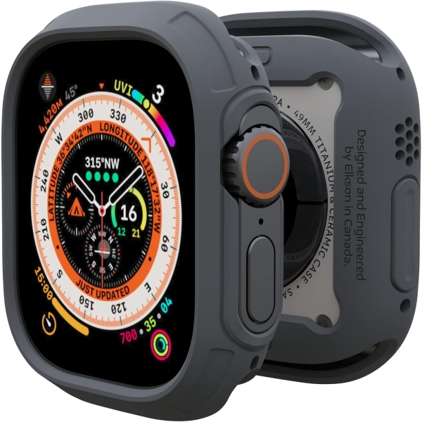 Elkson Quattro Max Apple Watch Ultra 2.Nesil Ekran Koruyucu (49mm)-Gray