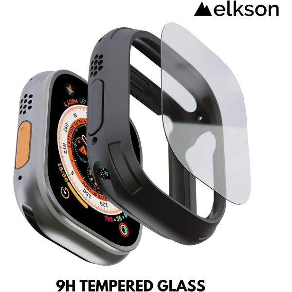 Elkson Quattro Max Apple Watch Ultra 2.Nesil Ekran Koruyucu (49mm)-Green