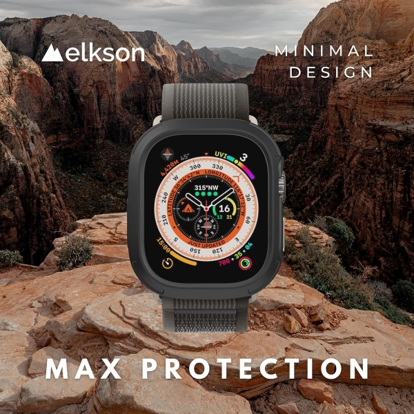Elkson Quattro Max Apple Watch Ultra 2.Nesil Ekran Koruyucu (49mm)-Black