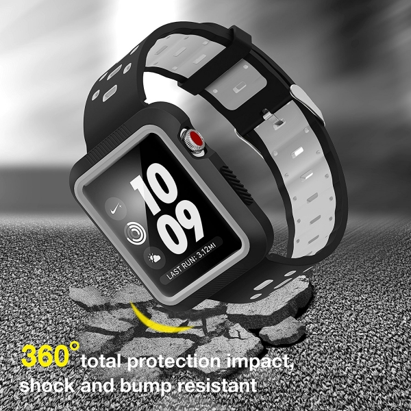 EloBeth Apple Watch Klf Kay (42mm)-Black-Grey