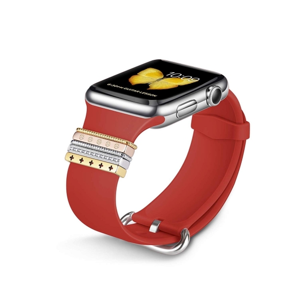 Elobeth Apple Watch Metal Tokal Kay (38/40mm)-Red