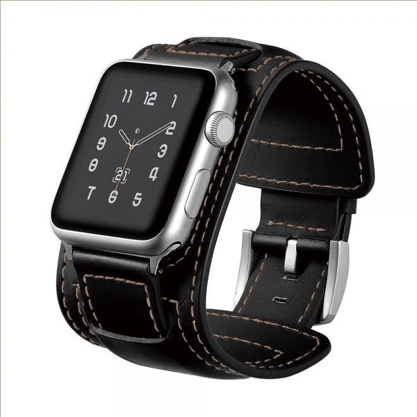 Elobeth Apple Watch Deri Kay (38mm/40mm)-Black