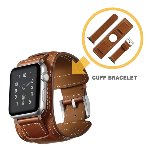 Elobeth Apple Watch Deri Kay (38mm/40mm)-Brown