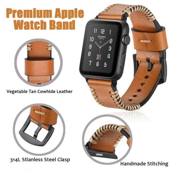 Elobeth Apple Watch Deri Kay (44mm/42mm)-Brown