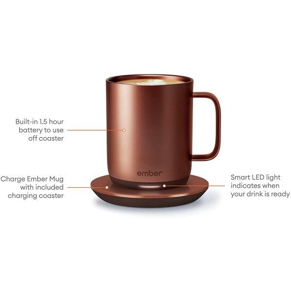 Ember Scaklk Kontroll Akll Kupa (2.Nesil)(295ml)-Copper