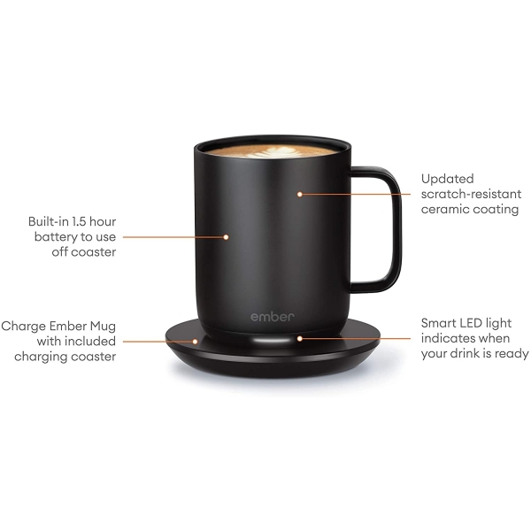 Ember Scaklk Kontroll Akll Kupa (2.Nesil)(295ml)-Black