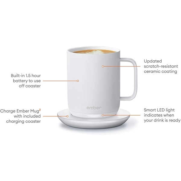 Ember Scaklk Kontroll Akll Kupa (2.Nesil)(295ml)-White