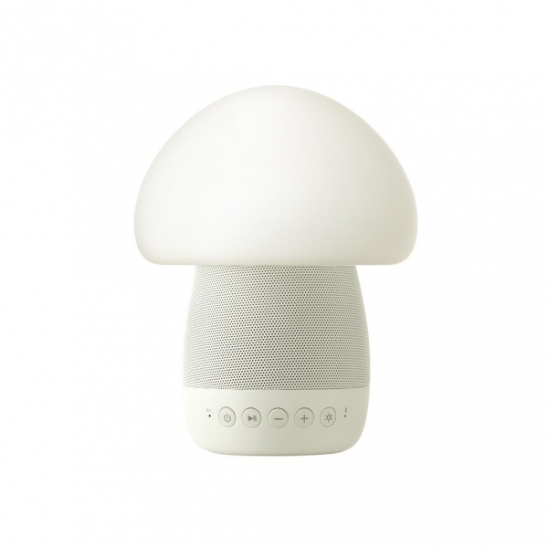 Emoi Bluetooth Hoparlr, LED Silikon Mantar Lamba-White
